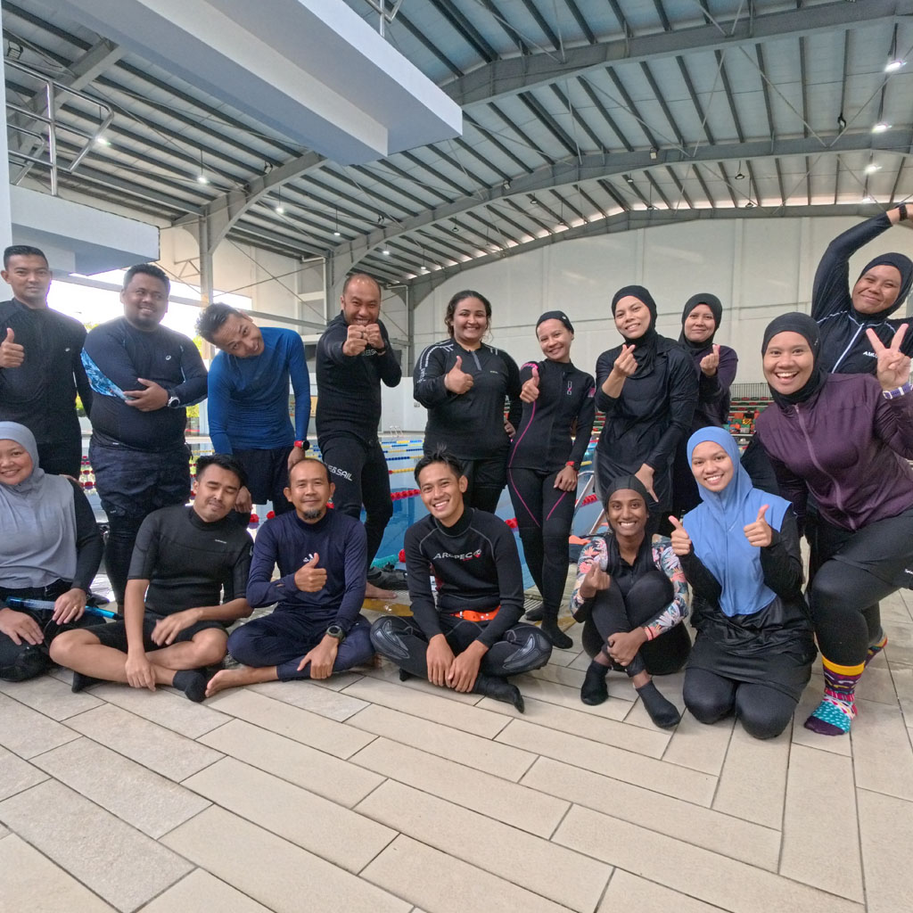 Freediving course graduation photo in Swimiss gallery